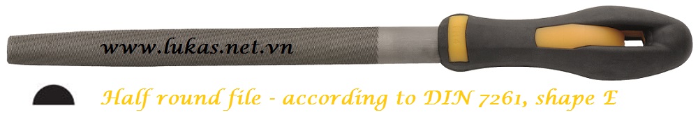 Giũa bán nguyệt 300mm, giũa TINH của Đức - Smooth cut - ELORA 247-3x300