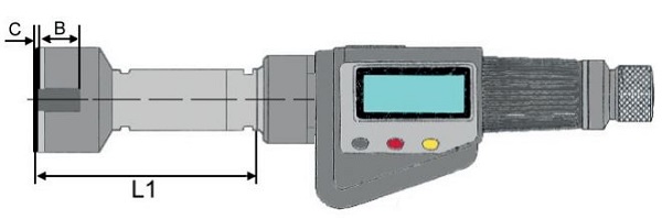 Panme điện tử đo lỗ 25-30mm, tiêu chuẩn IP54, Vogel 236437