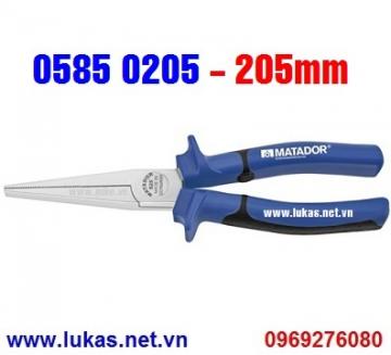Chain Nose Pliers, straight 205mm - 0585 0205