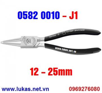 Kìm mở phe trong đầu thẳng size J1, 12 - 25mm, 0582 0010