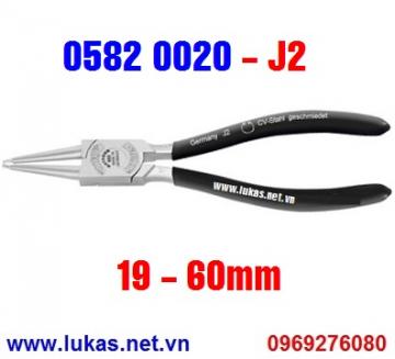Circlip Pliers J2, 19 - 60mm, 0582 0020