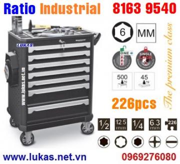 Tool assortment RATIO Industrial 7 drawers, 226pcs - 8163 9540