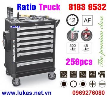 Tool assortment RATIO Truck 7 drawers, 259pcs - 8163 9532