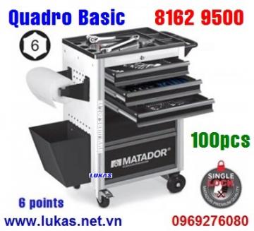 Tủ đồ nghề cao cấp 6 ngăn Quadro Basic, bao gồm 100 món - 8162 9500