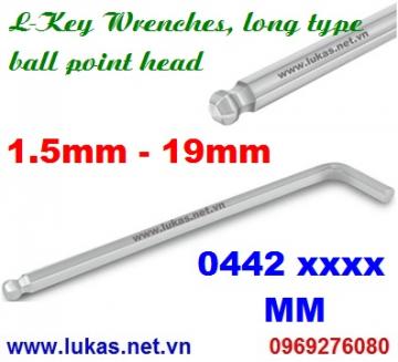 L-Key Wrenches (Hexagon), long, ball point head, mm - 0442 xxxx