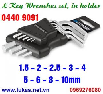L-Key Wrenches set (Hexagon), in holder - 0440 9091