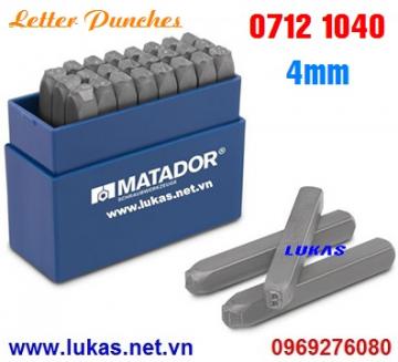 Bộ đục chữ 4mm Matador 0712 1040