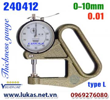 Đồng hồ đo độ dày vật liệu tấm dày 0-10 mm, 240412, Vogel - Germany