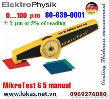 Đo độ dày lớp phủ MikroTest 5 G manual, 80-639-0001