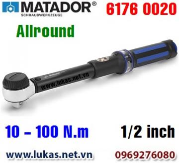 Cờ lê lực 6176 0020, 10 - 100 N.m, 1/2 inch - ALLROUND, Matador