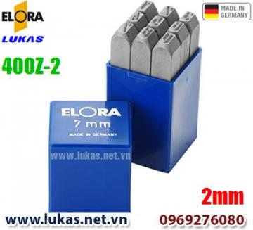 Bộ đục số 2mm bằng thép hợp kim - ELORA 400-Z2